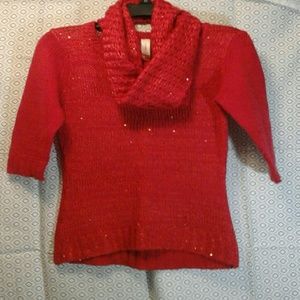 Red sparkly sweater